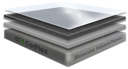 Epoxy flooring Metallic Liquid Art garage floor coating layered illustration